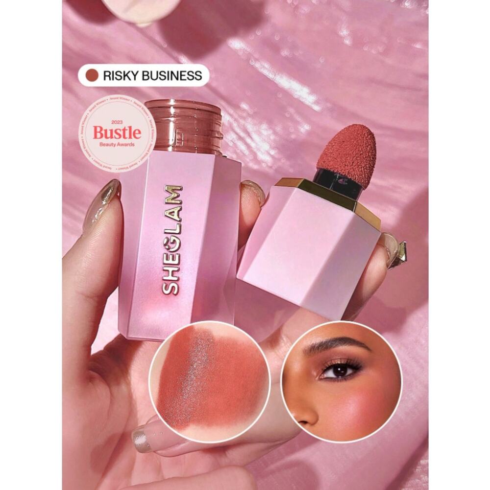 SHEGLAM Color Bloom Liquid Blush - Risky Business Award-Winning Matte Cheek Tint